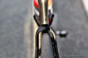 Another shot of the seat stay yoke and the cap covering the rim brake mount. Photo by ScottKingsleyPhotography.com.
