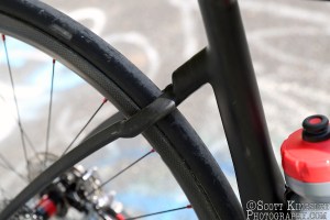 Sculpted stays provide a comfortable ride, and hide the rear brake on rim brake models. Photo by ScottKingsleyPhotography.com