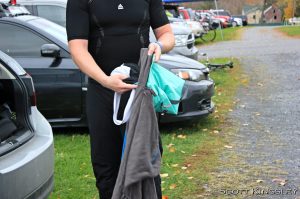 When you are done changing, just stuff the towel back in with your dirty cloths. Photo by Scott Kingsley Photography.