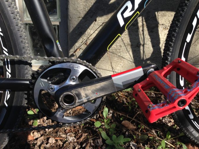 It took several tries to get the right crank, but a SRAM XX1 MTB crank fit the bill. 